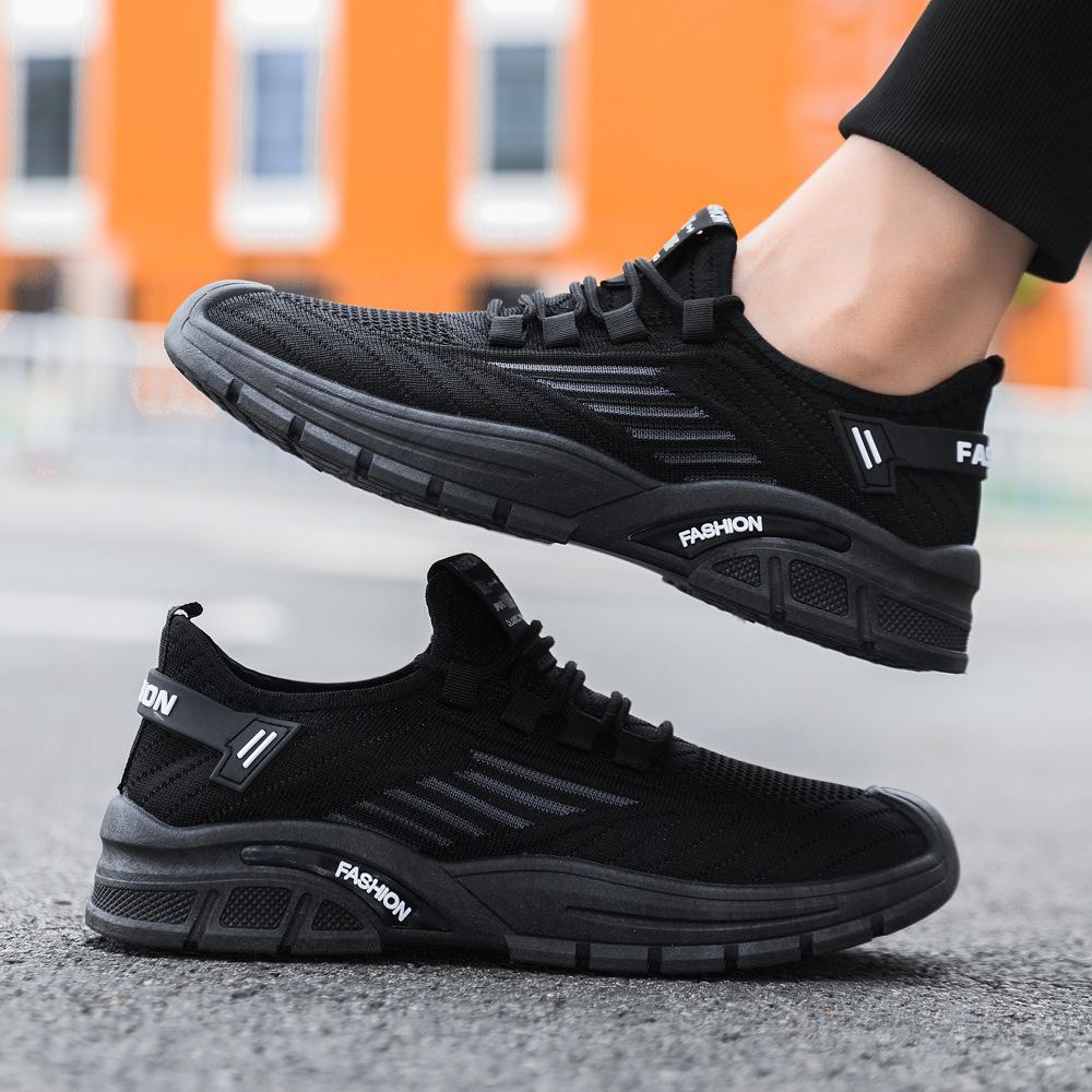 Men's shoes spring and summer new fly-woven mesh shoes men's breathable versatile casual shoes mesh shoes student running sports shoes