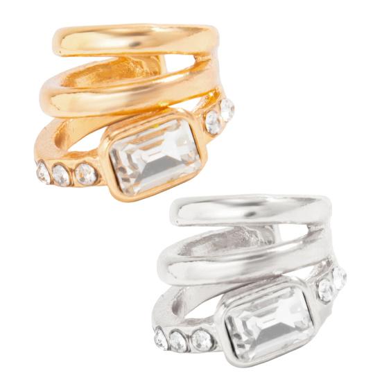 Girls Ear Clip, Multi-Layered Diamond Encrusted Elastic Clip-On, Comfortable Non-Pierced Jewelry for Parties And Daily Wear