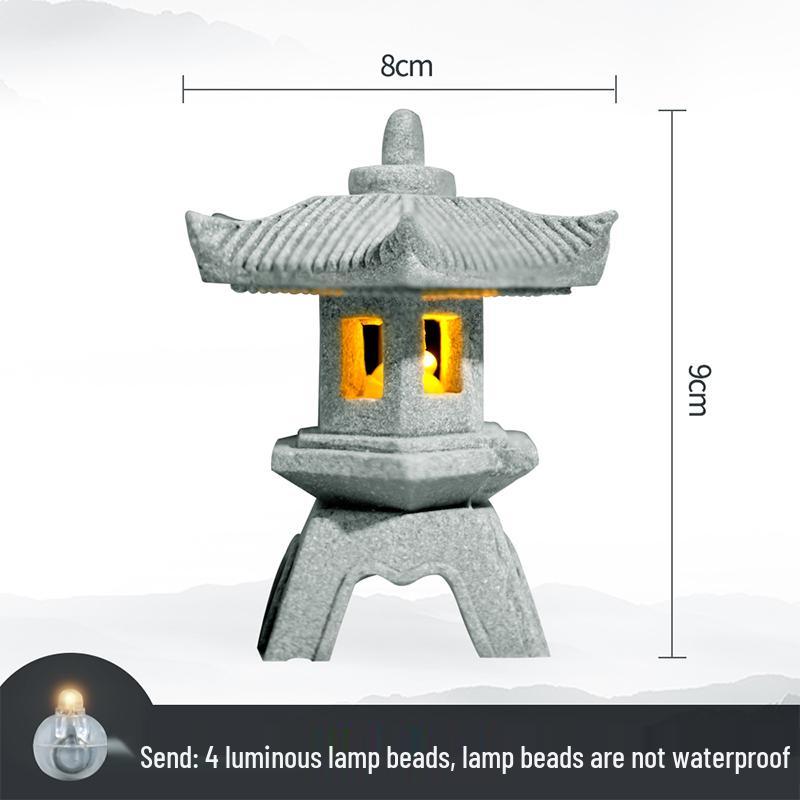 Pebble Bridge Small Boat Ornament: Miniature Water Bonsai Rockery Decoration for Floral Landscapes.