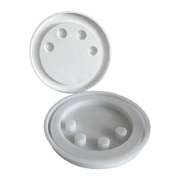 Многоразовая Круглая Гибкая Силиконовая Форма для Заливки Смолой и Бетоном Подсвечников Моющаяся и Прочная Домашняя Аксессуар 1