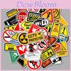 Colorful Cartoon Graffiti Stickers For Luggage And Car Waterproof And Removable Pack Of 50