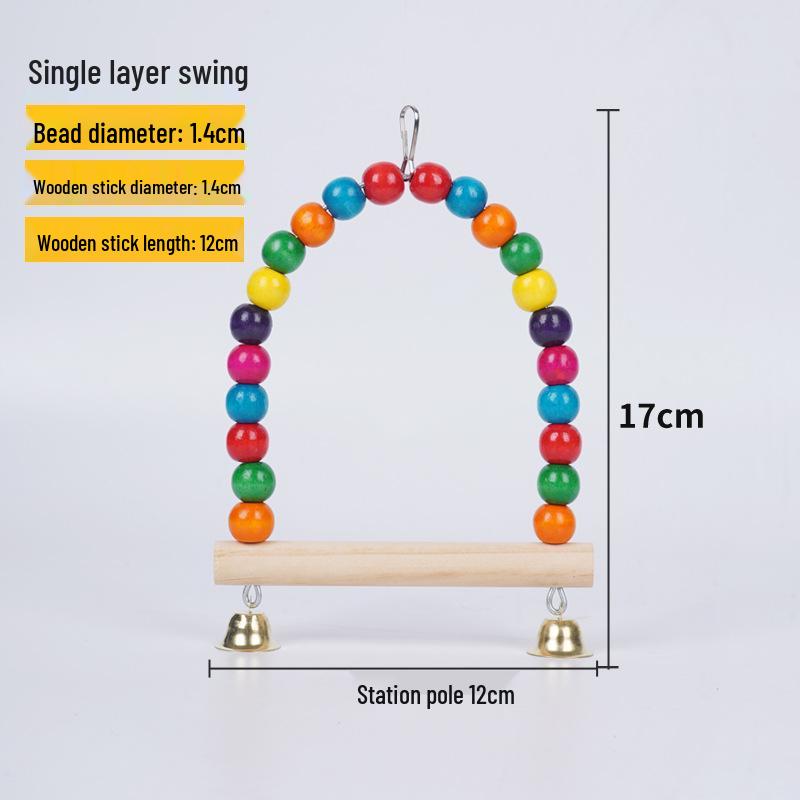 Parrot Cage Accessories: Swing, Cloud Ladder, Bird Nest, Decompression Toys for Cockatiel, Budgie, Parakeet, and Small Birds