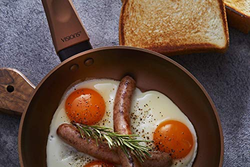 PEARL METAL VISIONS Frying Pan, 20cm, IH Compatible, Gold Coating, CP-8811