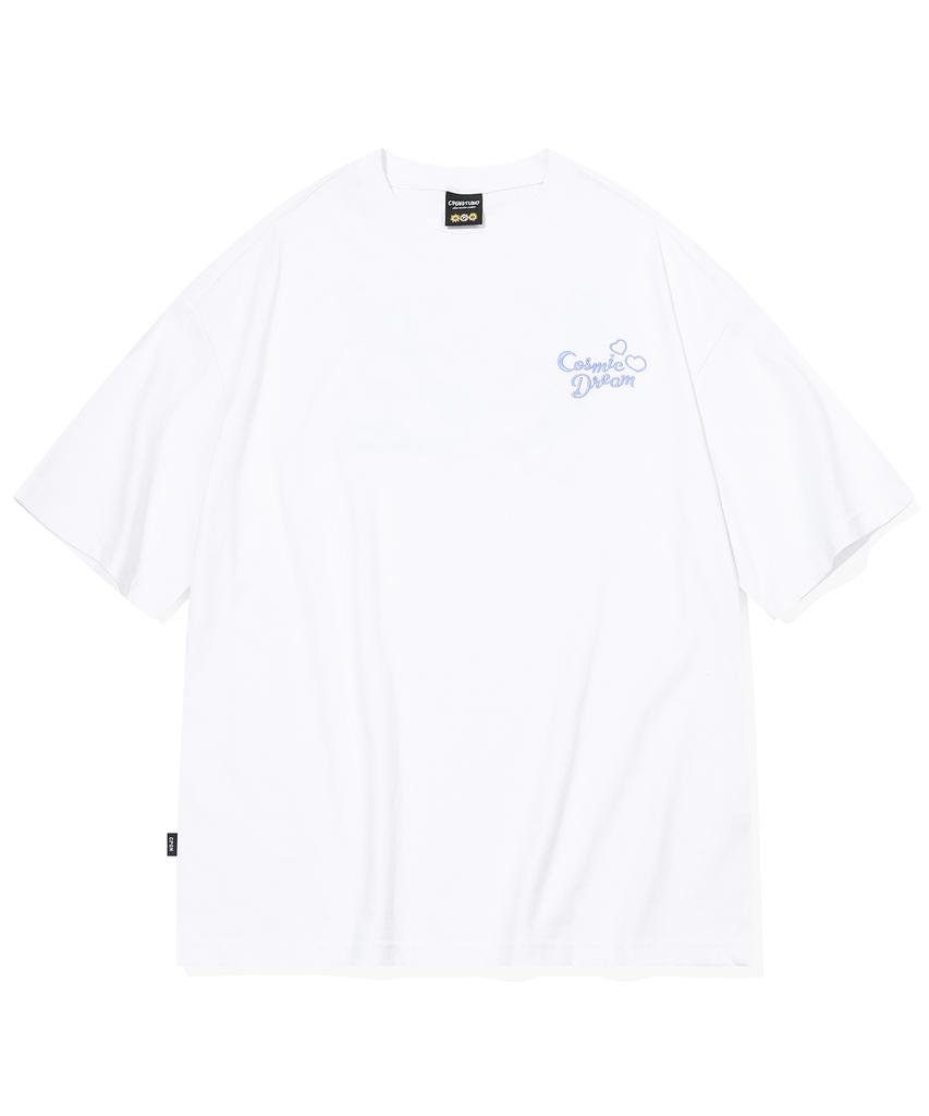 CPGN STUDIO [Cpgn X Kakao Friends] Cosmic Chunsik Embroidered Short Sleeve T-Shirt White
