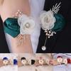Elegant Bridal Groom Boutonniere Simple High-End Simulation Silk Corsage Wedding Witness Brooch Party Mensuit Accessories