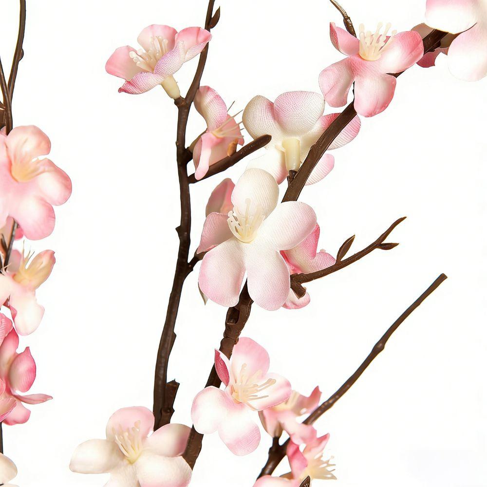 Elegant 39inch Artificial Plum Blossom DIY Long Branch Wintersweet Faux Flower Chinese Style Simulated Plum Blossom Home Decor