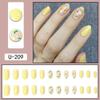 Pre-made Press-On Nails With Gradient Line Design Minimalist INS Style False Nail Tips Women