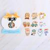 30Pcs  Adorable Attractive Stickers Creative Cats Elements Paper Suitcase Stickers for Hand Account