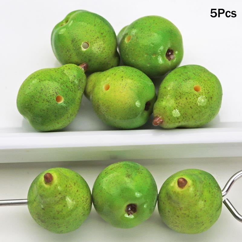 3D Simulated Fruit Resin Pendants 5Pcs Fun Fruit Charms for DIY Party Favors Earring Bracelet Jewelry Making Crafts