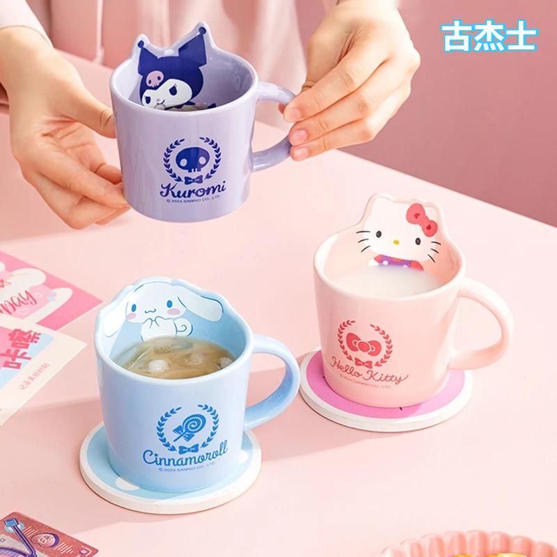 Pour Tasse à Café en Céramique Sanrio Design 3D Tasse Petit Déjeuner Motif Mignon Pochacco Kuromi Mug à Lait Petit Déjeuner Maison Verrerie de Bureau