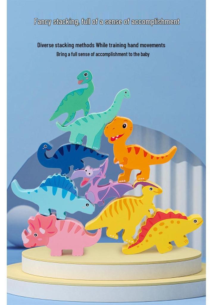 Kids' Dinosaur Stacking Tower: Educational & Interactive Balance Game