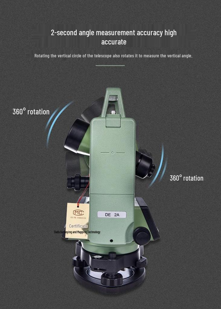 Dual Laser Electronic Theodolite with Adjustable Bracket DE2A-L