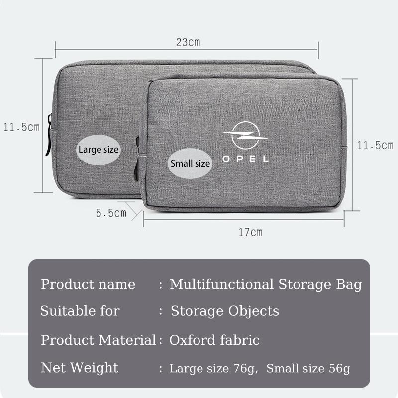 Car Logo Digital Storage Bag Waterproof Data Cable Travel Handbag For Opel Astra Corsa Insignia Zafira Vectra Meriva Mokka Grand QS7