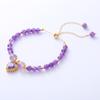 Adjustable Natural Amethyst Bracelet  Bangles Women Fashion Jewelry Accessories Gift