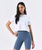 HDEX Women'S Well Life Crop Short Sleeve (White)