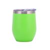 Custom 12oz Stainless Steel Double Layer Eggshell Insulated Vacuum Thermos Coffee Cup Outdoor Mini Egg Shaped Cup Mug with Lid