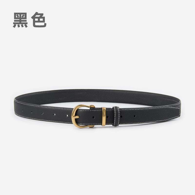 First Layer Lychee Pattern Leather Women'S Belt Cowhide Women'S With Jeans Casual Pants Women'S Pants Belt Women'S Belt