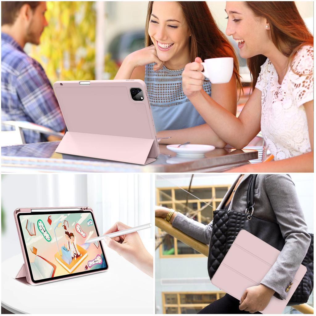 ZOYU for IPad Pro 11 Inch 4/3/2th Generation with Pencil Holder Case,For IPad Air 4/5th Gen 10.9 Mini 6 Trifold Stand Smart Case