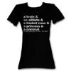 Breakfast Club Word Up Black Junior Women's T-Shirt