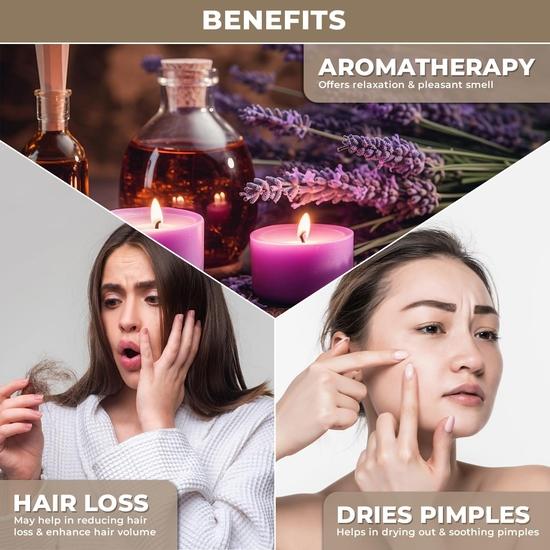 USDA Organic Lavender Essential Oil - Therapeutic Grade Lavender Oil for Skin, and Aromatherapy - 100% Pure Organic Lavender Essential Oil