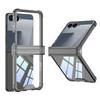 For Samsung Galaxy Z Flip 8 Z Flip 7 Transparent Shockproof Case With Hinged Protection Bumper Armor Folding Back Clear Cover