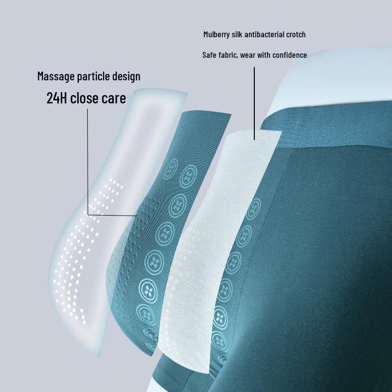 Męskie Bezszwowe Bokserki Modalne z Turmalinem, Oddychające, Duży Rozmiar, Styl Jesienno-Zimowy.