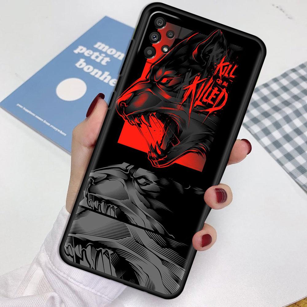 Etui na Samsunga Galaxy A52 A12 A51 A32 A21s A71 A53 A13 A32 A72 A31 A33 A22 A03 A41 Pokrowiec na telefon Lew Wilk