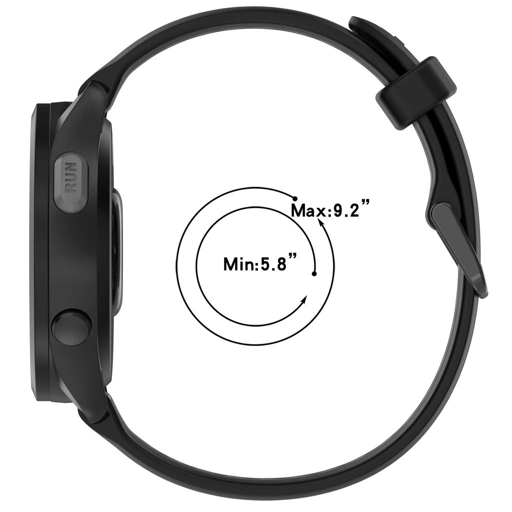 18mm 20mm 22mm Officiellt Silikonarmband För Garmin Forerunner 55 165 965 265 645 Music Mjukt armband för Gramin Venu 3S Band