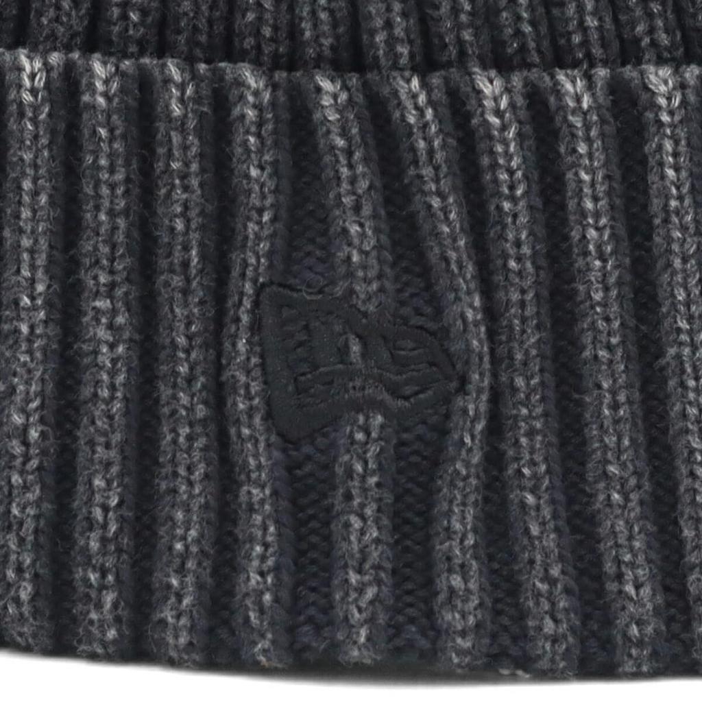 New Era Free Rib Cuff Knit Italian Cap, Wash, Black/Black