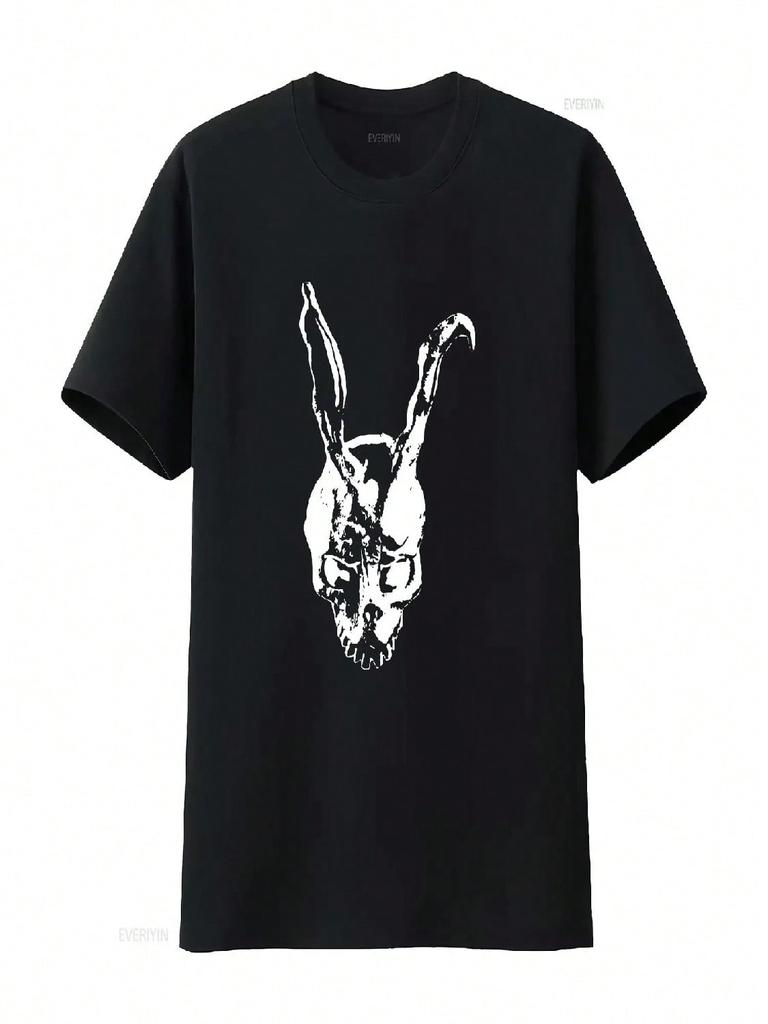 Donnie Darko Black T Shirt Vintage Washed Designer Clothes Unisex Comfortable Streetwear Fashion Graphic Soft