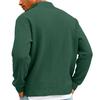 Men's Vintage Long,Sleeve Top | Zip,Up Stand Collar Stylish Casual Shirt For Daily & Outing Wear