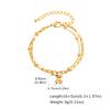 Wind Sweet Girl Stainless Steel Double Cherry Fashion Bracelet 18K Gold, Accessories Br-2575