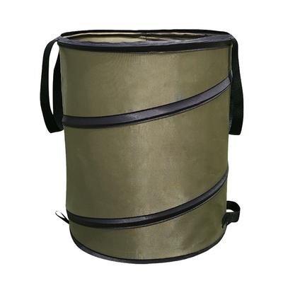 Bolsa plegable para residuos de jardín, cubo de tela Oxford, contenedor reutilizable con 2 asas de transporte para