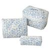 Large Capacity Travel Cosmetic Bag Portable Polyester Cotton Toiletry Bag Multifunctional Storage Pouch for Makeup Toiletries Business Trip