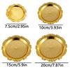 Retro Luxury Silver Plated Plates Cake Dessert Tray Perfume Key Candle Organizer Tray Home Hotel Supplies
