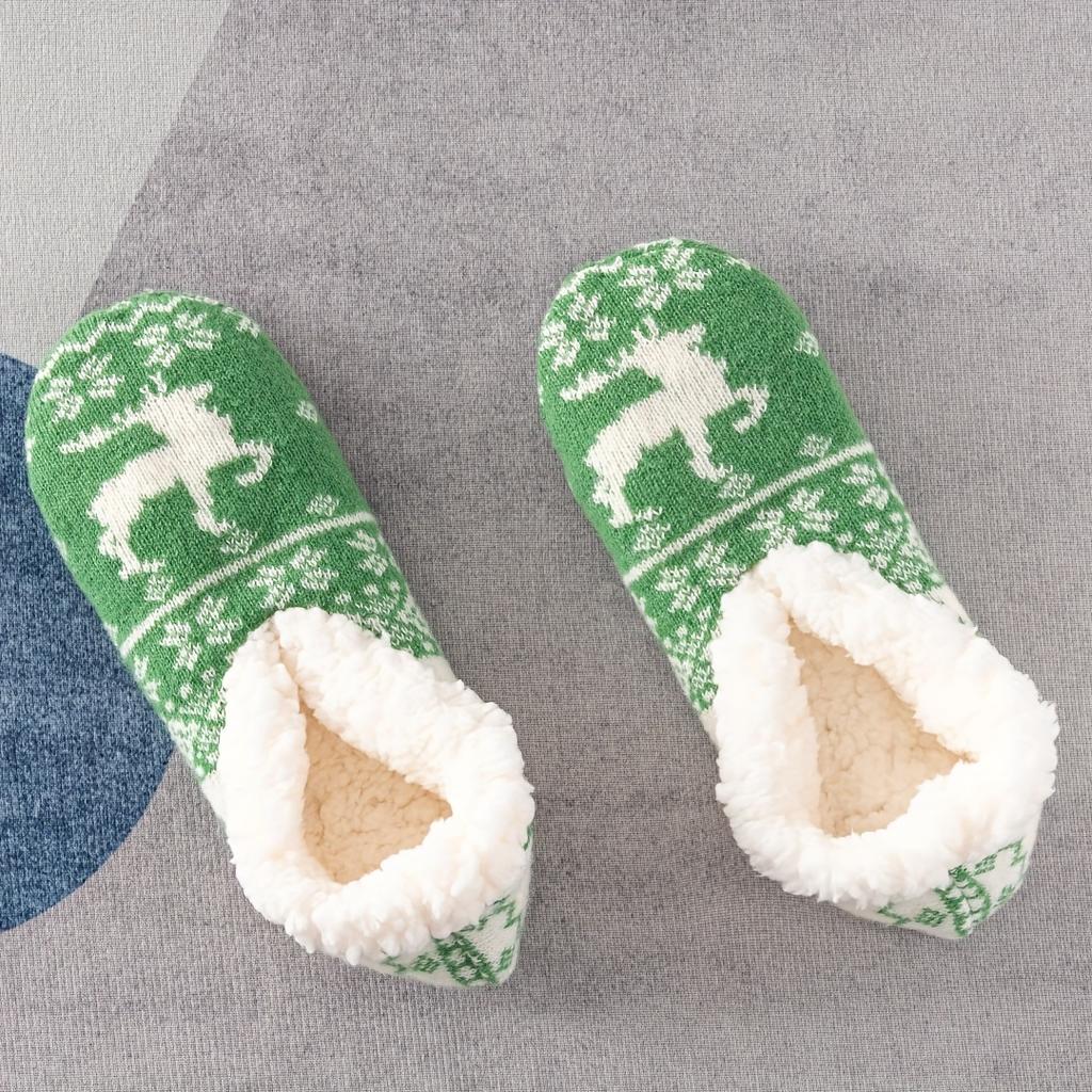 Non Slip Women's Warm Plush Coral Fleece Socks | One Pair Solid Color Floor Socks No Show Socks