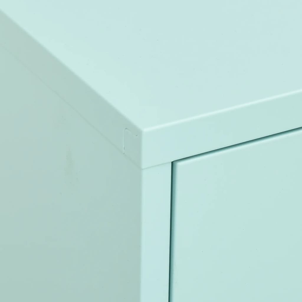 Storage Cabinet Mint Green 80 x 35 x 101.5 cm Steel