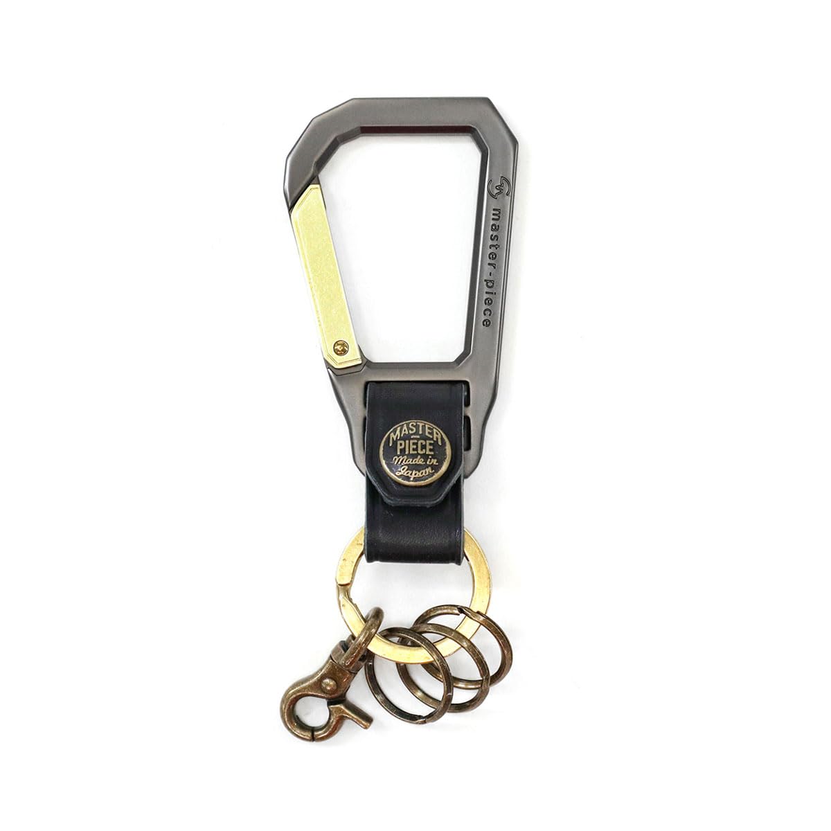 

CARABINER Keychain for One Size [MASTERPIECE] Men, Black, чёрный