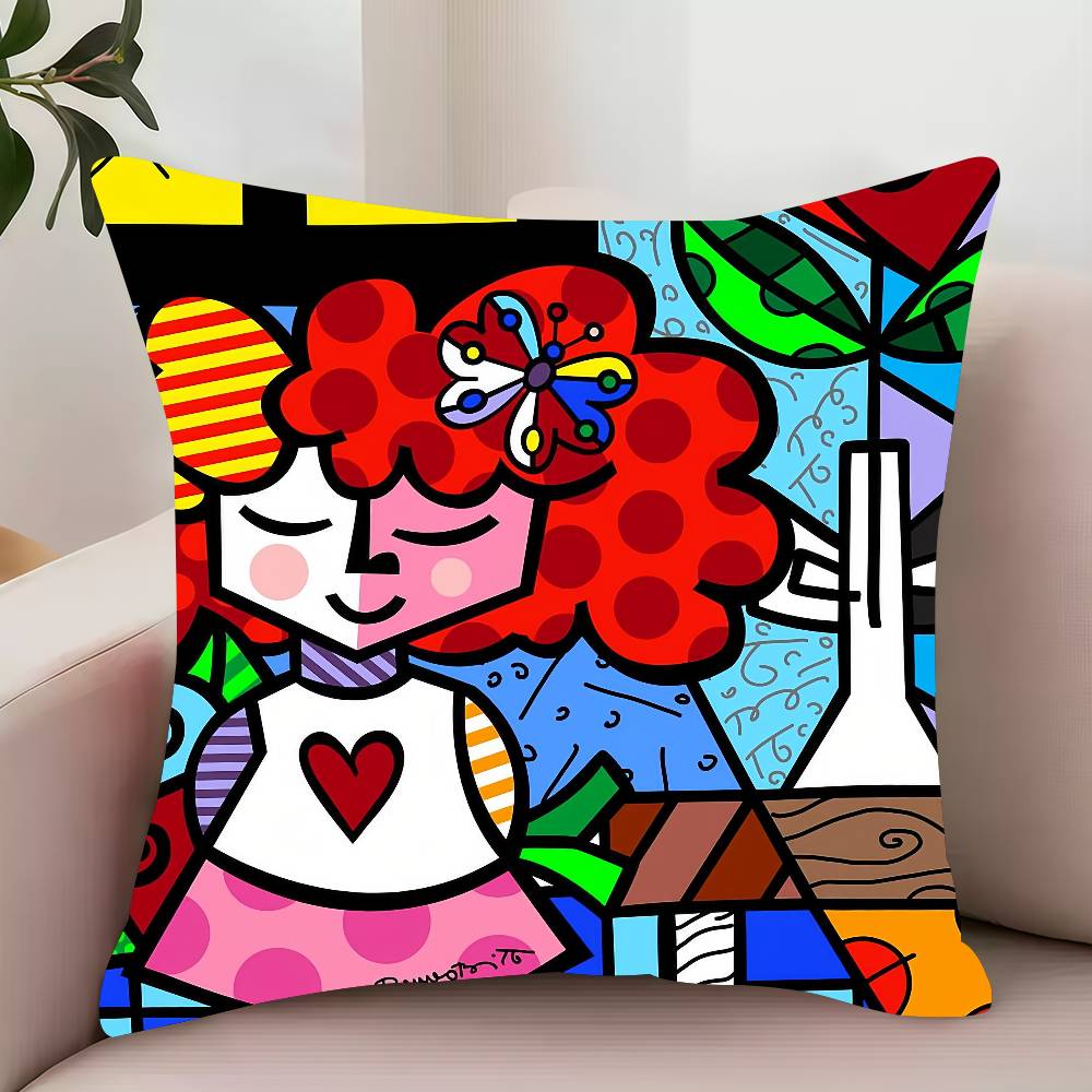 Luxury Fashion B-Brittos Art Pillow Case Decor Protective Covers Comfortable soft for Sofa Living Room Home office