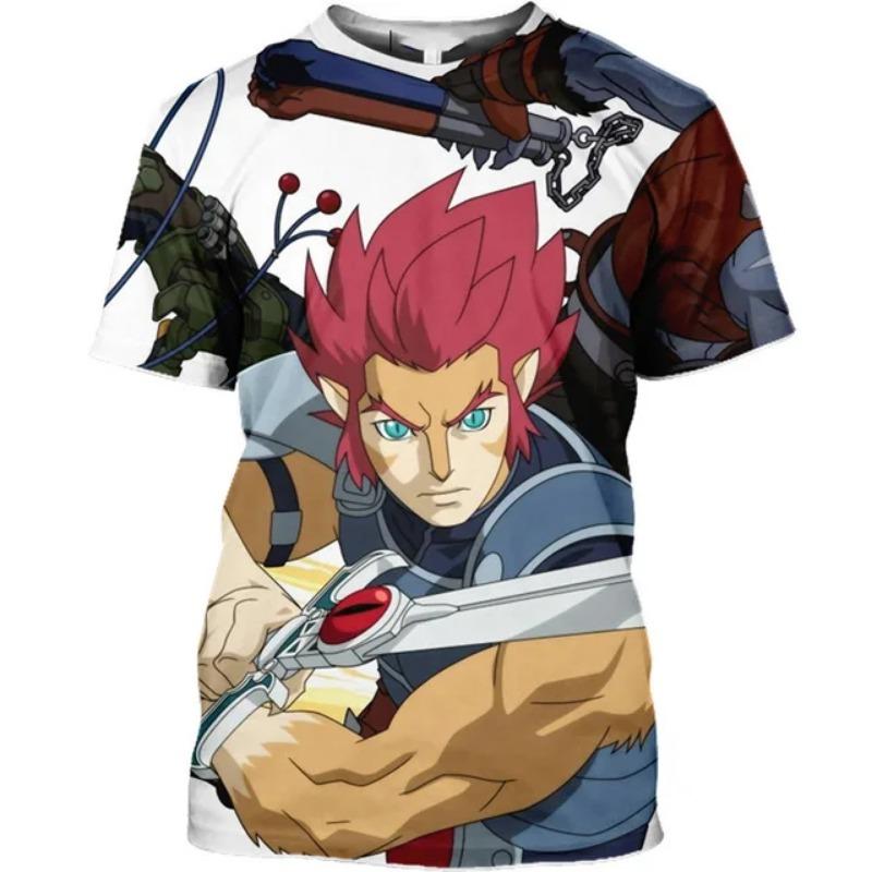 2025 Summer Anime T Shirt Thundercats 3D Print Men Women Fashion Oversized Children Boy Kawaii Tees Tops Girl Mens Clothing