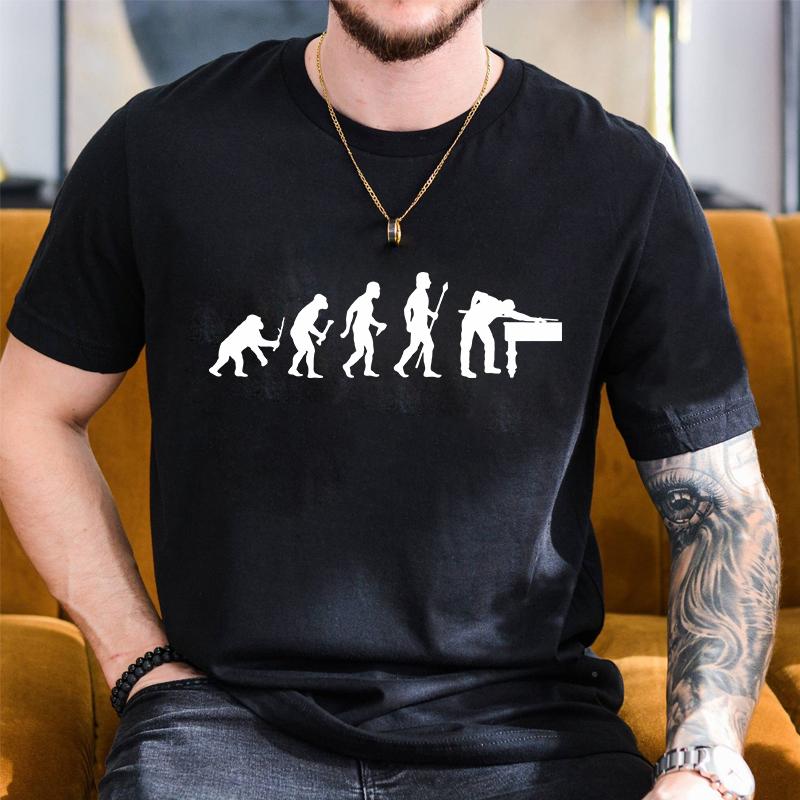 

T Shirt Men Summer T-shirt Evolution of Ball Funny Billiards Men s Funny Tops Fashion Tees Homme Brand Unisex Tshirts Clothes S разноцветный