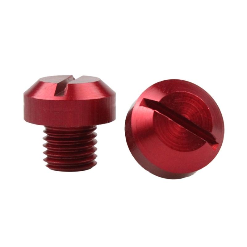 2Pcs Anti-Rust Motorcycle Aluminum M8 Rear view Mirror Hole Plugs Screws Rearview Mirror Holder красный
