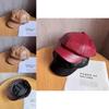 Pu Leather Octagonal Hat For Women With Sun Protection Chic Winter Fashion Accessory