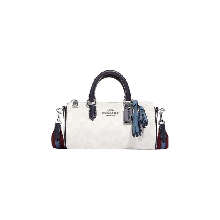 Coach Lacey 20 Classic Monogram Print Zipper Closure Detachable Shoulder Strap Handheld Shoulder Crossbody Bag Medium Women handbags CB874-SVUON