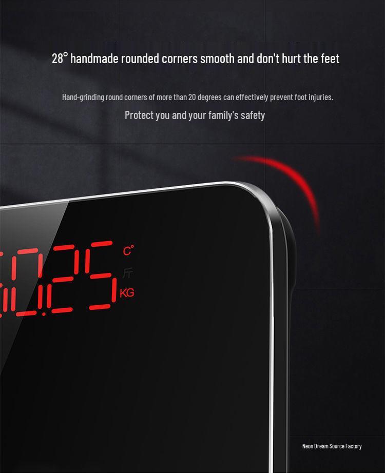 Rechargeable Smart Bathroom Scale for Women - Durable Electronic Body and Fat Scale