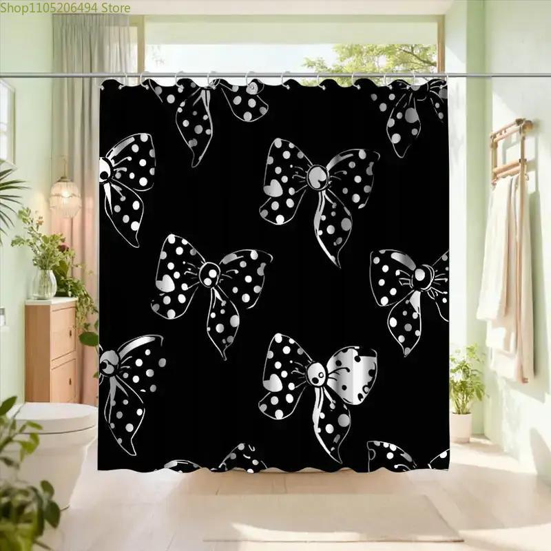 1pc Bathroom Shower Curtain, Comic Strip Design, Anniversary Shower Curtain, Includes 12 Hooks, 180x180cm Bathroom Curtain for 90x180cm