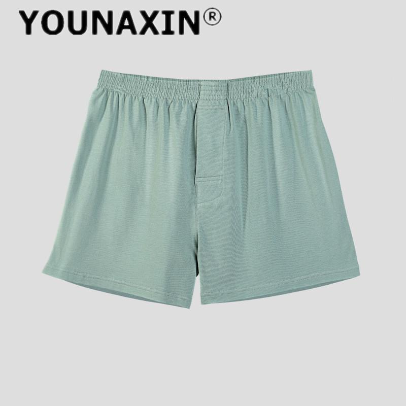 

Чоловіча велика білизна бавовняні великі шорти homme однотонні unides L XL 2XL 3XL 3XL зелений