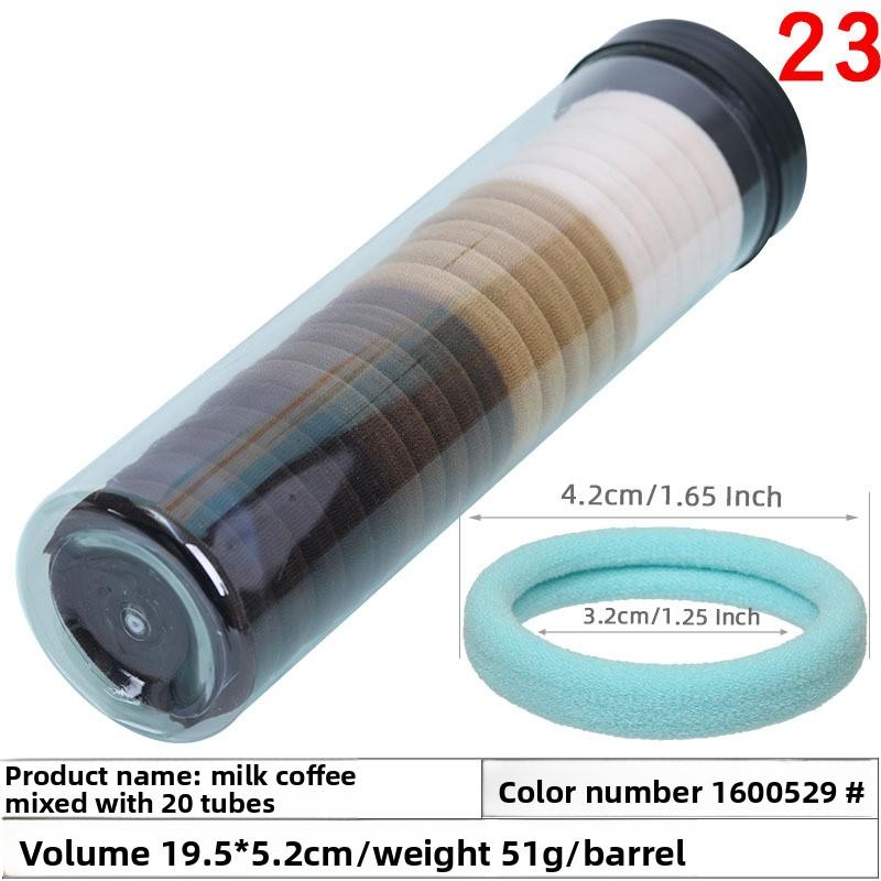 A Girl's Gradient Color Seamless Hair Tie Colorful Hair Band Headband Candy-colored Leather Band Hair Accessory and Headwear