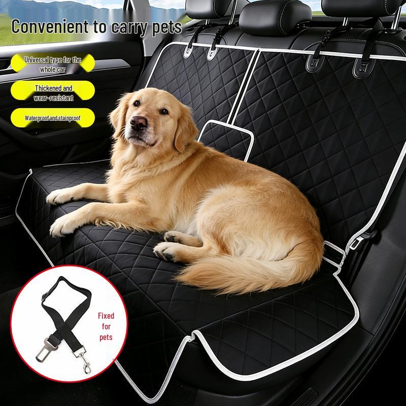 Waterproof Pet Car Seat Mat for Cats & Dogs - Rear Seat Cushion for Medium & Large Pets