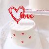 10/20pcs Valentine's Day Heart Cake Topper Engagement Proposal Wedding Anniversary Birthday Red Heart Love Cupcake Decoration